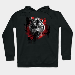 Urban Jungle King: A Graffiti-Style Tiger in the City Hoodie